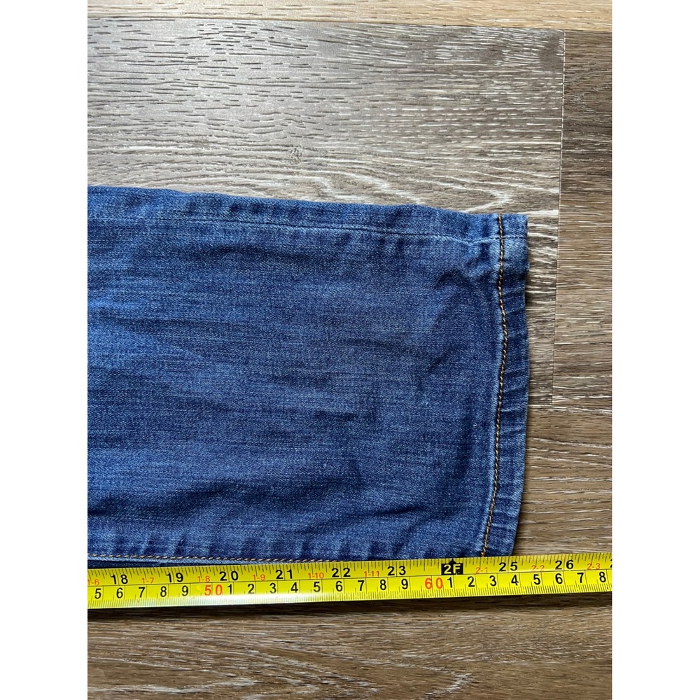 Soho Jeans Cropped Boyfriend Women 10 Blue Excellent Distressed Ripped Denim - Picture 5 of 7